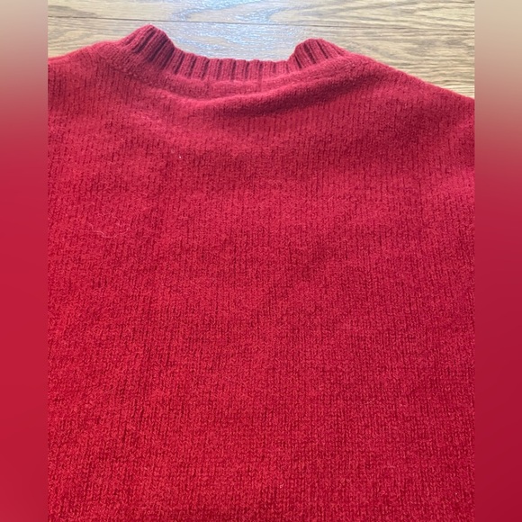 90s Paul Smith Red Artist- Stripe Detailed Unisex Wool Sweater Sz L / Men’s S - Picture 8 of 11